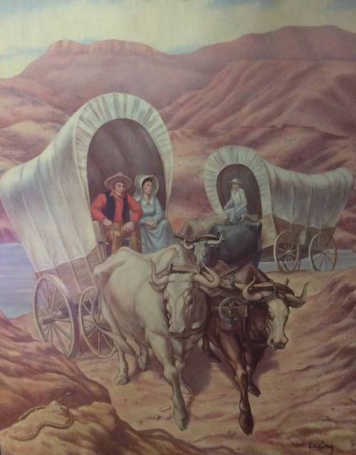 Study for mural, Union Station, Ogden, Utah