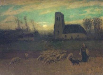 Sheep At Twilight