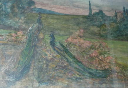 Landscape with Two Peacocks