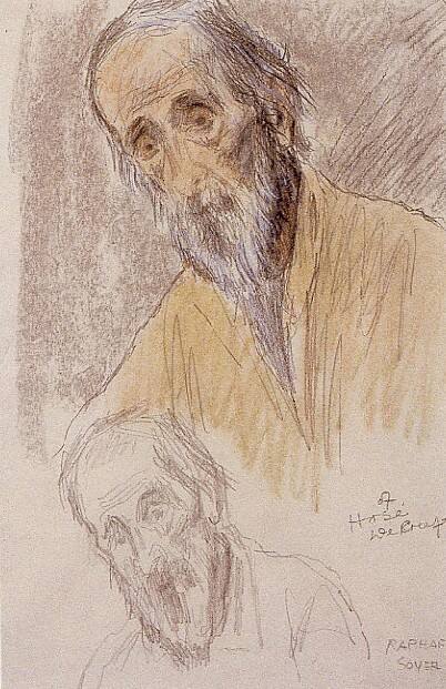 Portrait sketch of Jose De Creeft