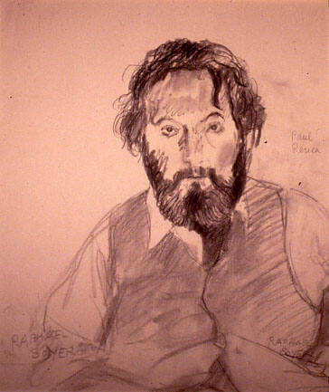 Portrait sketch of Paul Resika