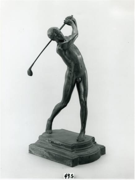 Nude Male with Golf Stick