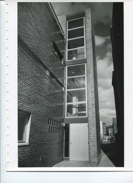 Empire Company 59 [N.Y.C.] stairwell and entrance from yard