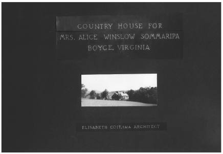 Country House for Mrs. Alice Winslow Sommaripa Boyce, Virginia