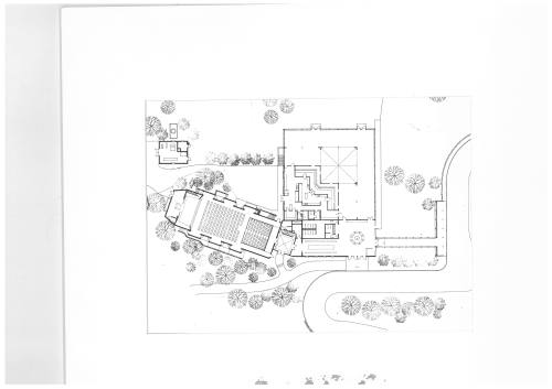 Winterthur Museum, Delaware: Garden Tours Pavilion and Lecture Hall- blueprint