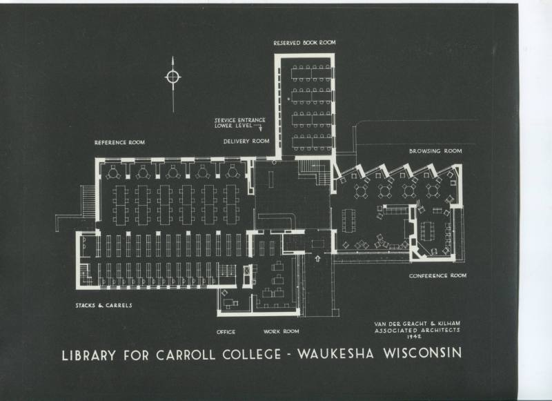 Library for Carroll College- Waukesha Wisconsin (plan)