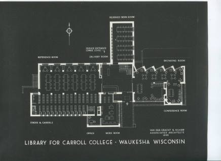 Library for Carroll College- Waukesha Wisconsin (plan)
