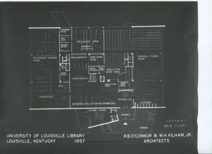 University of Louisville Library, Louisville, Kentucky (main floor plan)