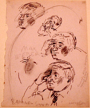 Portrait sketches of Max Weber