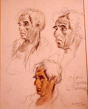 Portrait sketches of Chaim Gross