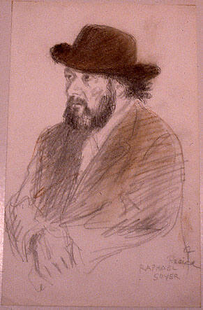Portrait sketch of Paul Resika