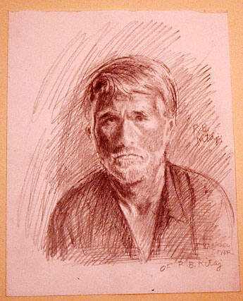 Portrait sketch of R.B. Kitaj