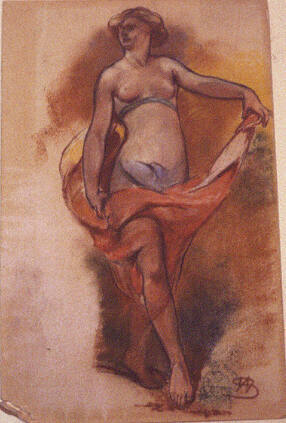 Female Nude with Drapery