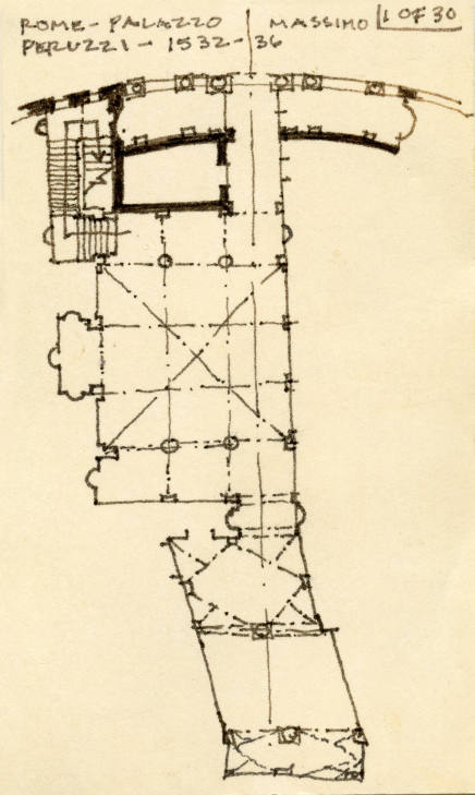 Palazzo Massimo/Peruzzi, Rome, analysis (1)