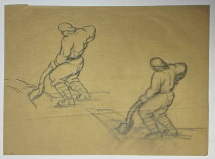 Sketch for La Porte de L'Alma, World's Fair, 1937 [Two men digging]