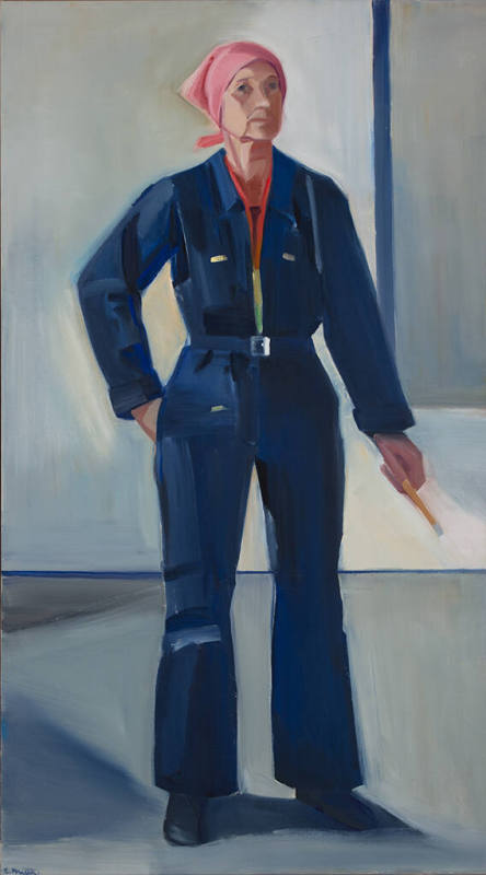 Self-Portrait in Overalls