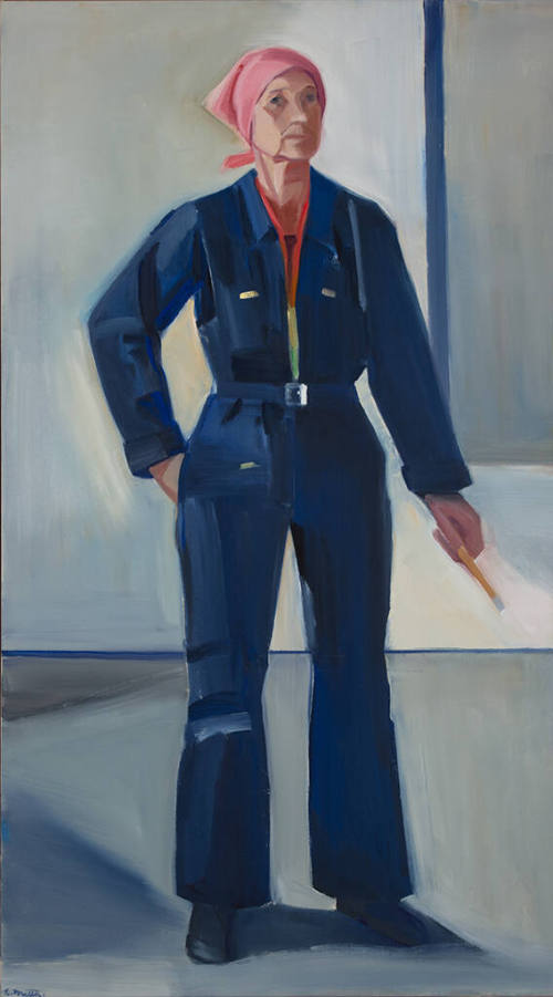 Self-Portrait in Overalls