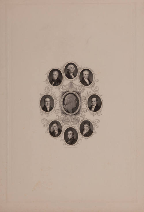 (Portraits of government leaders including George Washington)