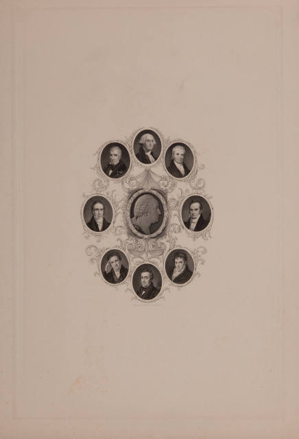 (Portraits of government leaders including George Washington)