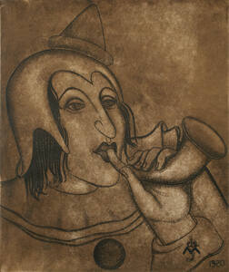 Untitled (Clown with Horn)