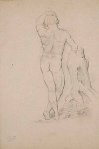 Untitled - Male nude, rear view