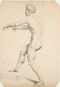 Untitled - Male nude copied from a lithograph