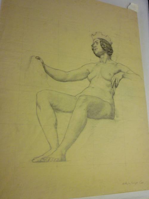 Study of female figure for Cleveland Custom House