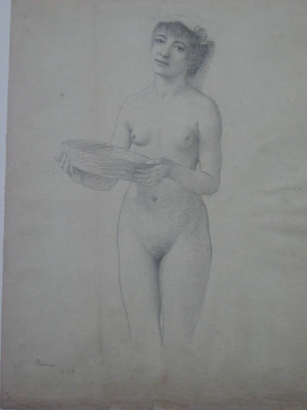 Untitled - Female Nude holding Basket