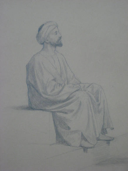 Untitled - Seated Arab in profile