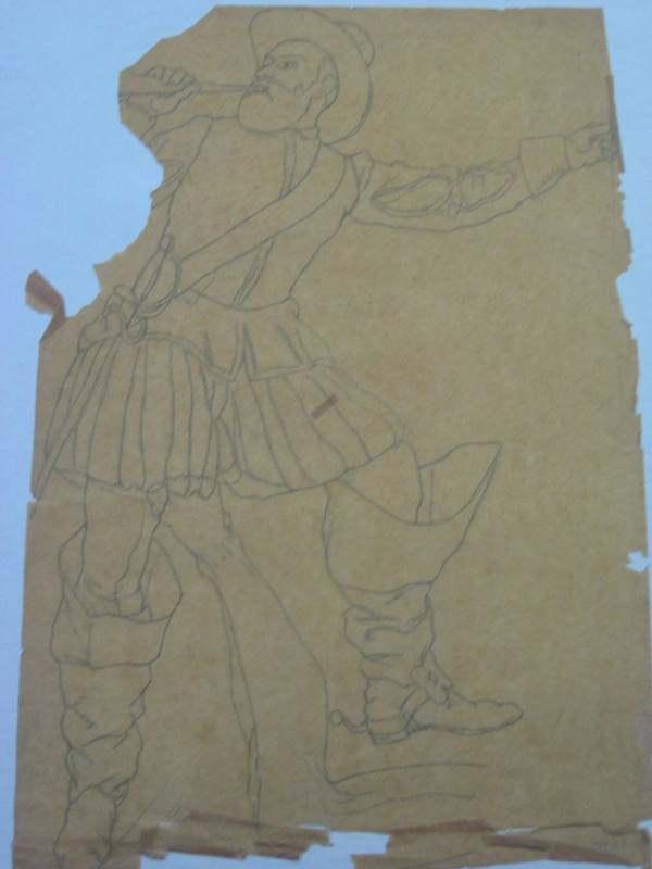 Untitled - Man in costume blowing a horn