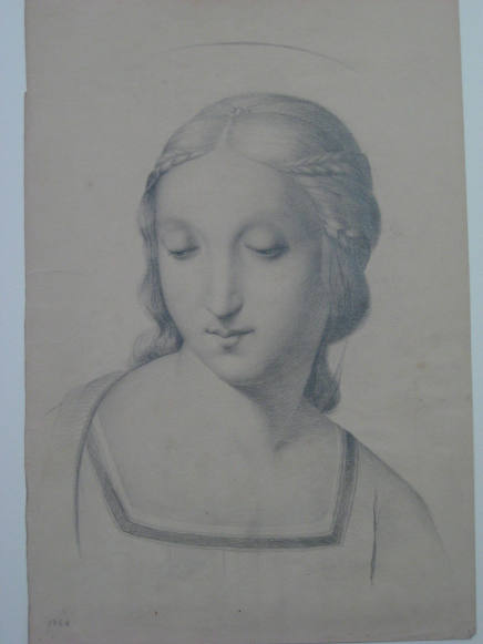Head of the Virgin after Raphael's Madonna of the Goldfinch