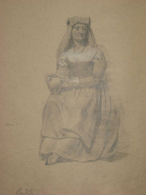 Untitled - Woman seated with jug, Rome