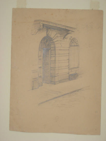 Untitled - Arched doorway and window on a facade