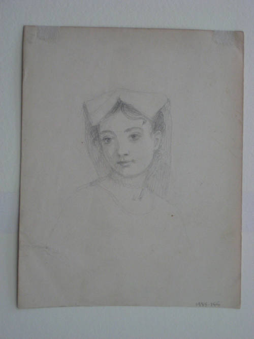 Untitled - Head of young girl with headdress