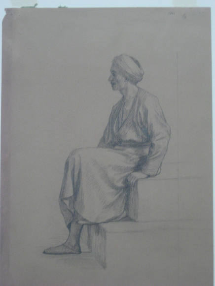 Untitled - Seated Arab in profile