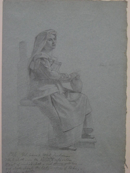 Untitled - Woman seated holding a jug on her knee, Rome