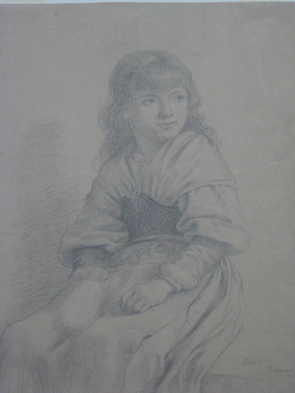 Untitled - Young Girl in Native Costume, Seated