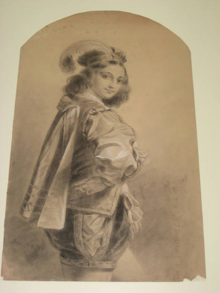 Youth in Shakespearean costume