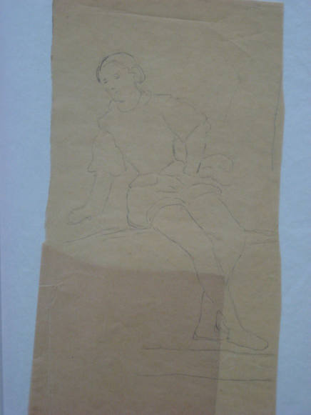 Untitled - Seated figure in Shakespearean costume