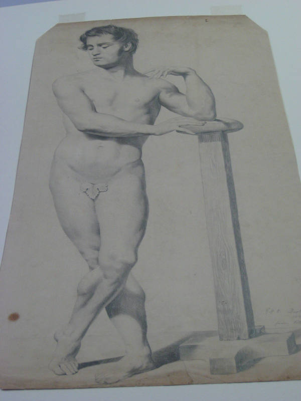 Untitled - Male nude copied from a lithograph