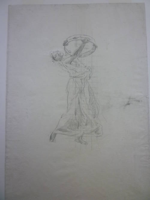 Sketch of Female Figure for "Moods to Music" mural