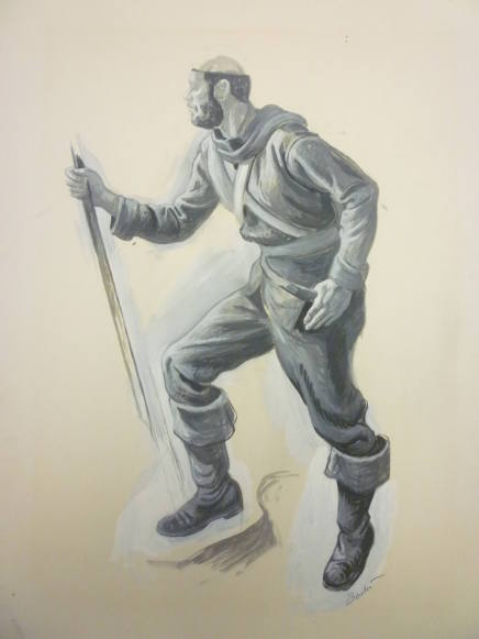 Sketch of Male Figure for Niagara Mural