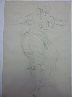 Sketch of Female Figure for "Moods to Music" mural