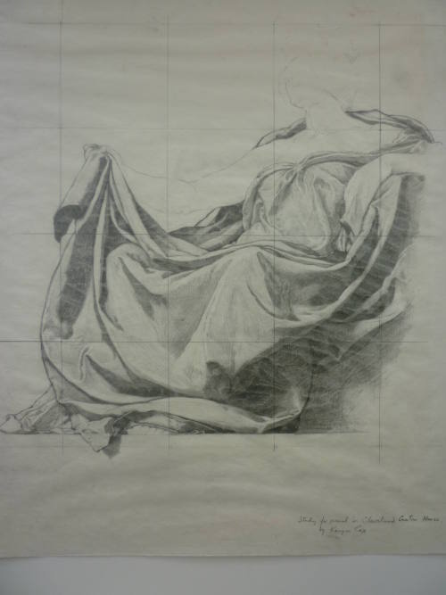 Drapery study for panel in Cleveland Custom House