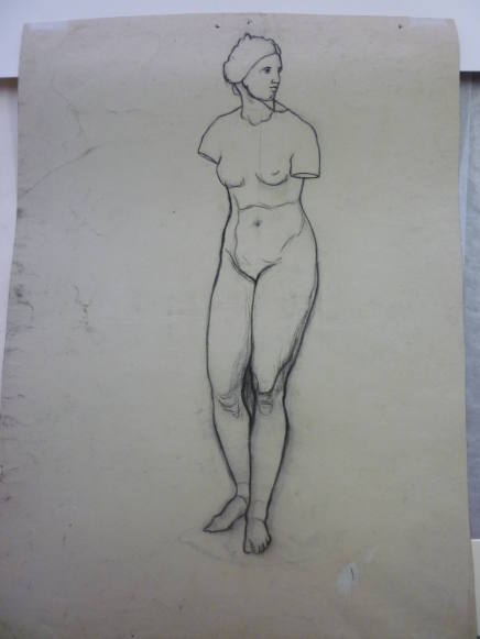 Sketch of female nude