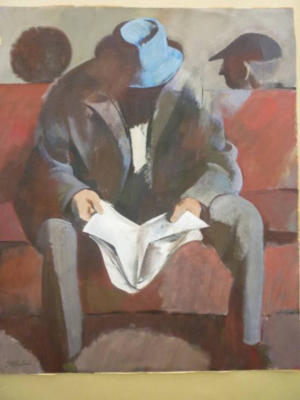 Man Reading Newspaper