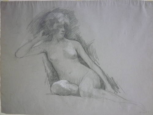 Seated female nude