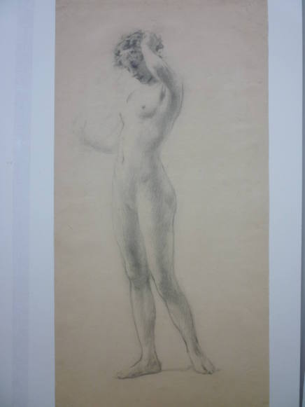 Study of female nude for "Vintage Festival" mural