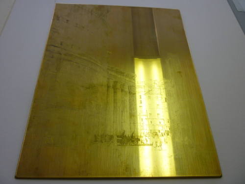 the copper plate for Via Della Rotonda, Rome (The Pantheon)