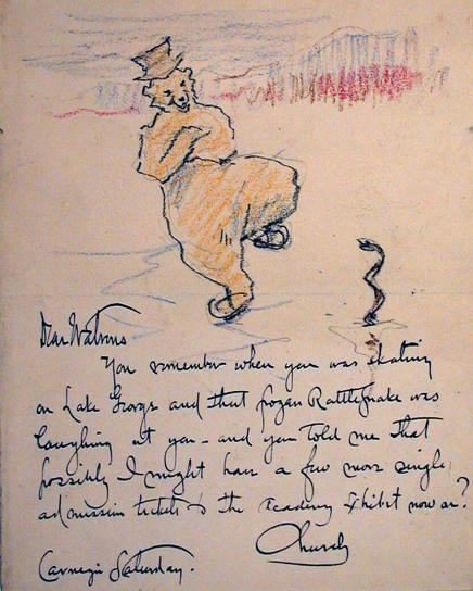 Illustrated Manuscript of letter to Harry Watrous